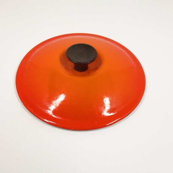 Vintage Le Creuset #20 Cast Iron Enamel Round Lid Only Saucepan Cover - Picture 1 of 4